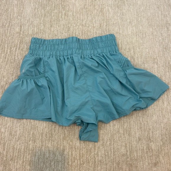 Free People Movement Get Your Flirt On Shorts - Teal - Picture 2 of 4